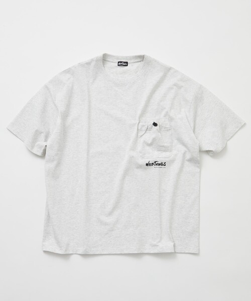 「WILD THINGS」 半袖Tシャツ LARGE アッシュグレー メンズ_画像7