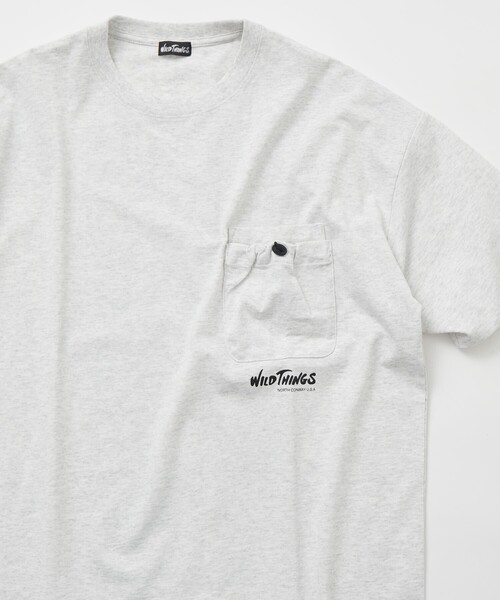 「WILD THINGS」 半袖Tシャツ LARGE アッシュグレー メンズ_画像8