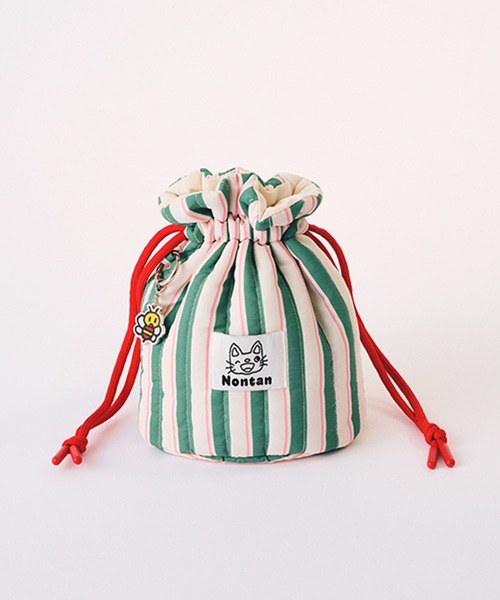 【最終値下げ！】 R＆D.M.Co- LAWN DRAWSTRING 巾着ポーチ studio CLIP（スタディオクリップ） ポーチ ふかふか巾着ポーチM