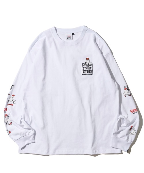 「VISION STREET WEAR」 長袖カットソー LARGE ブラック レディース_画像2