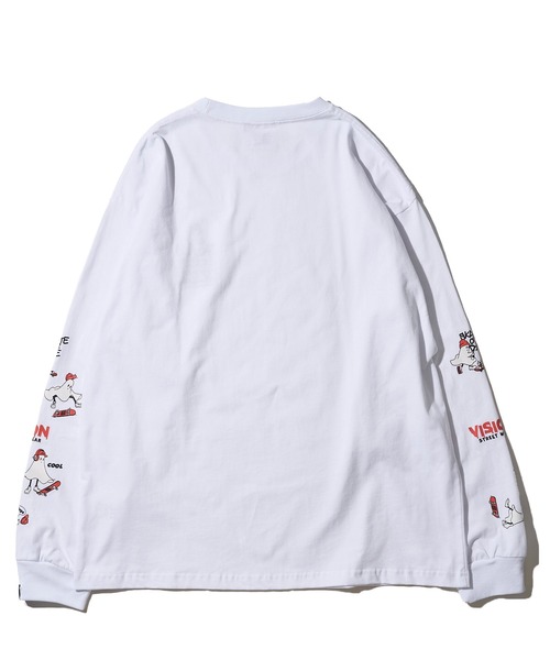 「VISION STREET WEAR」 長袖カットソー LARGE ブラック レディース_画像3