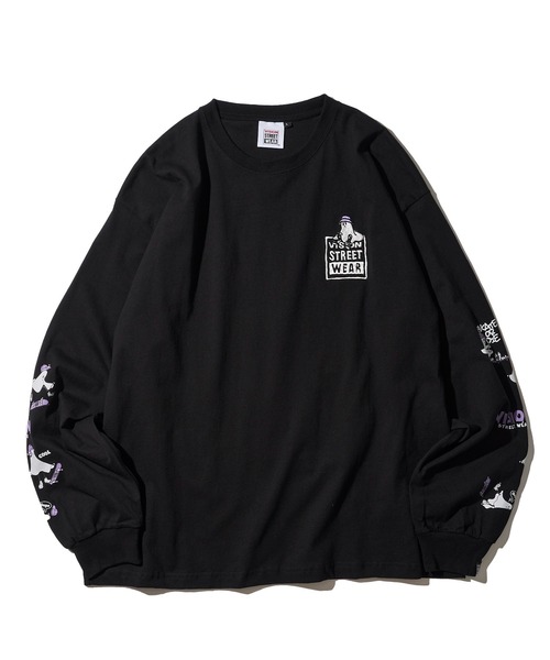 「VISION STREET WEAR」 長袖カットソー LARGE ブラック レディース_画像6
