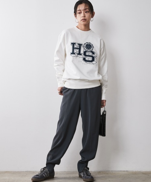 「CHIC STYLE」 イージーパンツ LL グレー レディース_画像9