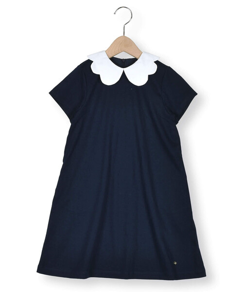 「Tartine et Chocolat」 「KIDS」半袖ワンピース 100cm ネイビー キッズ_画像5