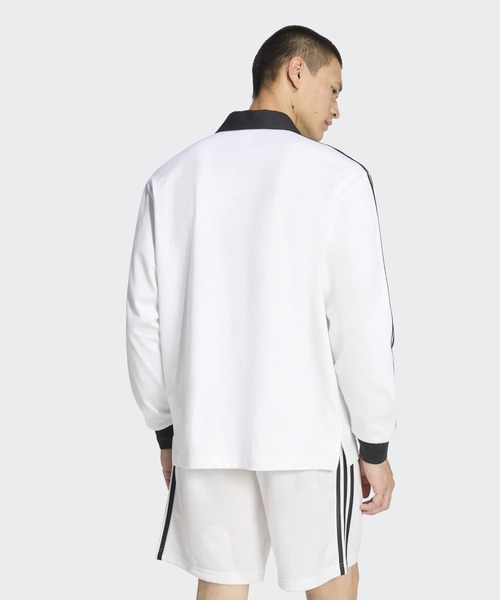 adidas（アディダス） ポロシャツ スリーストライプス ラグビー 長袖