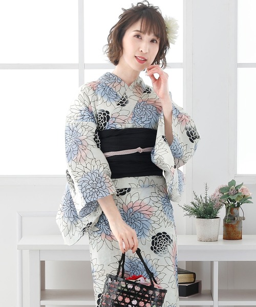 yulie 浴衣 ＼10種類から選べるレディース3点セット／「大人浴衣+