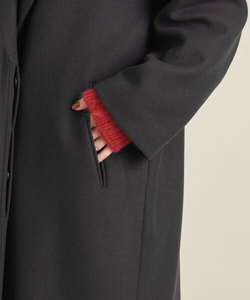 c BY HAMILTON WOOL MIX ドロップショルダーテーラーコート アウター BY HAMILTON WOOL MIX ドロップショルダーテーラー