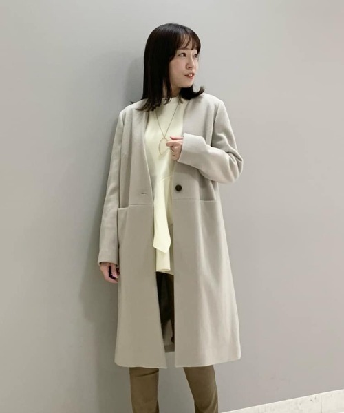 コート チェスターコート ノーカラーチェスターコート CAST ，キャスト