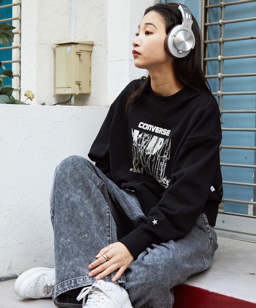 tシャツ Tシャツ 「CONVERSE/コンバース」ソリマチアキラ イラストグラフィック裏毛オーバーサイズスウェット レディース CONVERSE tシャツ Tシャツ 「CONVERSE/コンバース」ソリマチ