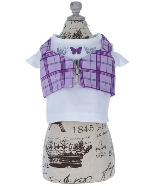ANNA SUI（アナスイ） 犬 服 ANNA SUI/チェック柄ビスチェドッキングT