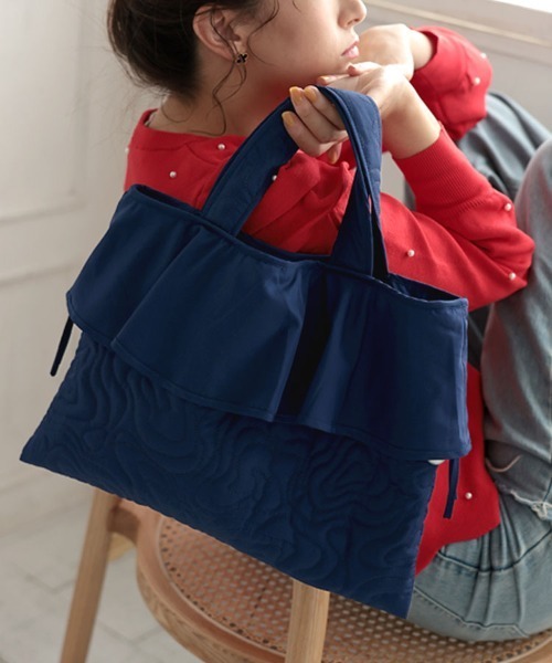 DONOBAN（ドノバン） ハンドバッグ キルティングフリルBAG : ZOZOTOWN