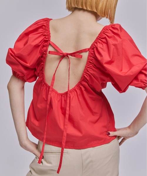 FEKETE（フェケテ） ブラウス シャツ BACK OPEN RIBBON BLOUSE