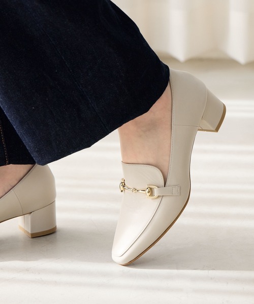 HIMIKO ローファー 「Made in Japan」「撥水」ヒールバブーシュビット