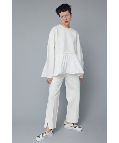 HeRIN.CYE tシャツ Ponte frill tops ポンチフリルトップス レディース