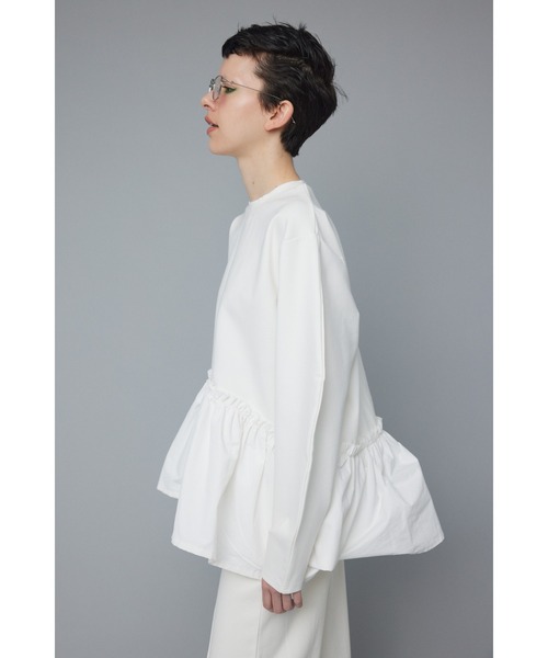 HeRIN.CYE tシャツ Ponte frill tops ポンチフリルトップス レディース