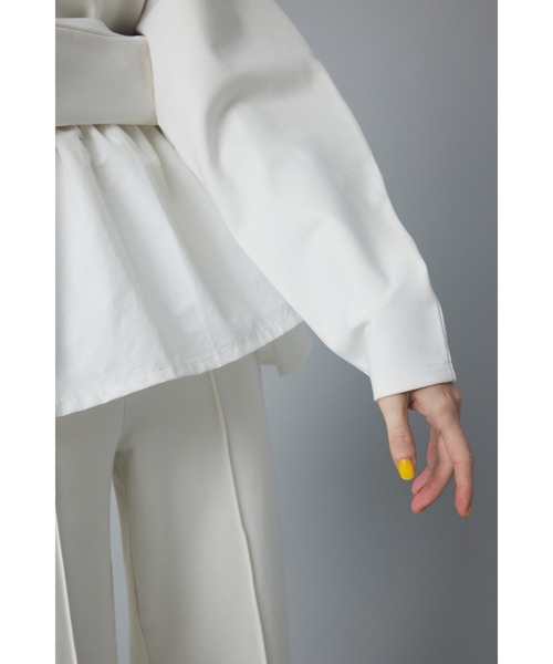 HeRIN.CYE tシャツ Ponte frill tops ポンチフリルトップス レディース