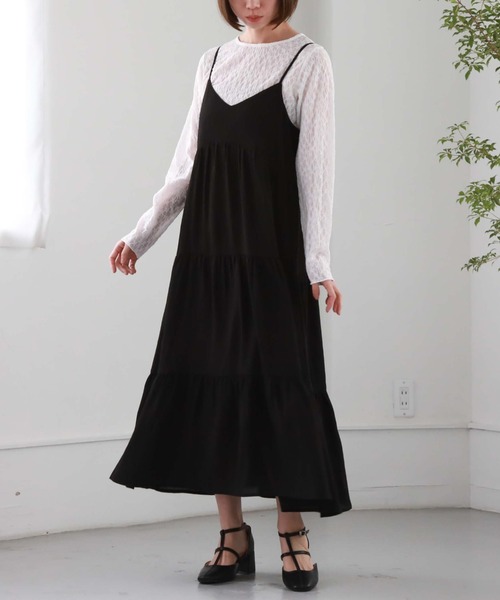 トップス non archives tシャツ Tシャツ フラワーカットレーストップス