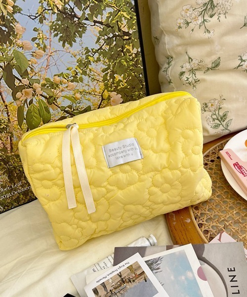 Pochi Pouch ポーチ Pouch/「2サイズ展開」花柄 キルティング