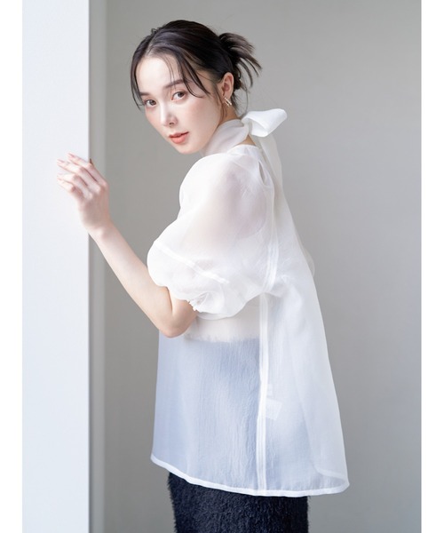 新品未使用　 [ALEGRE]ボリュームスリーブブラウス　ホワイト Whim Gazette ボリュームスリーブ ブラウス ホワイト