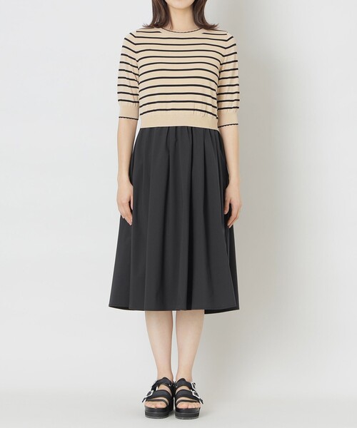TO BE CHIC ワンピース レーヨンナイロンニットドッキング : ZOZOTOWN 