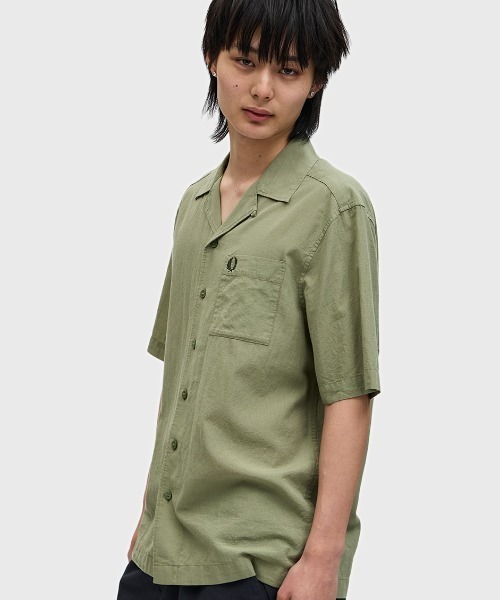 人気　FRED PERRY　フレッドペリー　オープンカラーシャツ　開襟　L 楽天市場】フレッドペリー FRED PERRY ライトウェイト