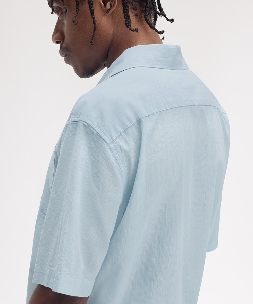 トップス fredperry Lightweight Texture Shirt Fred Perry Texture Front Knitted T-Shirt -K7642-X88
