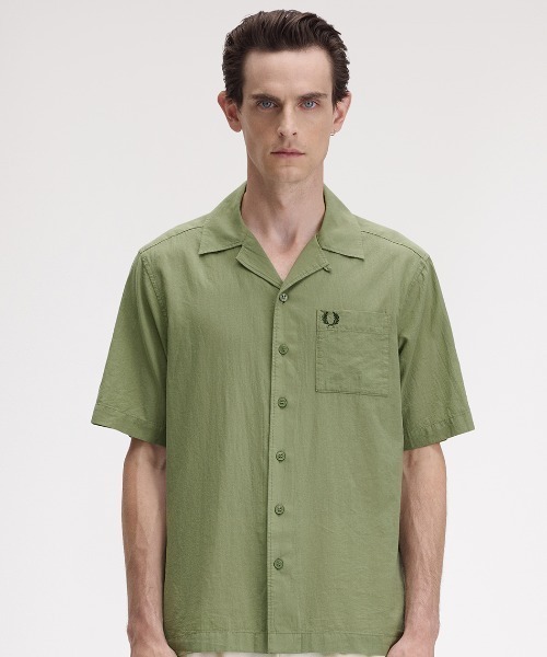 トップス fredperry Lightweight Texture Shirt FRED PERRY シャツ Lightweight Texture Revere Collar Shirt