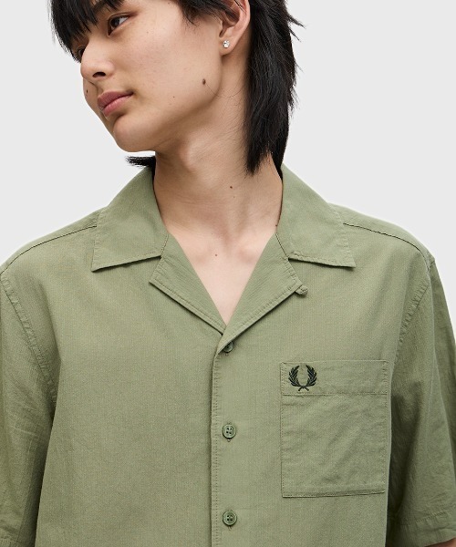 トップス fredperry Lightweight Texture Shirt FRED PERRY シャツ Lightweight Texture Revere Collar Shirt