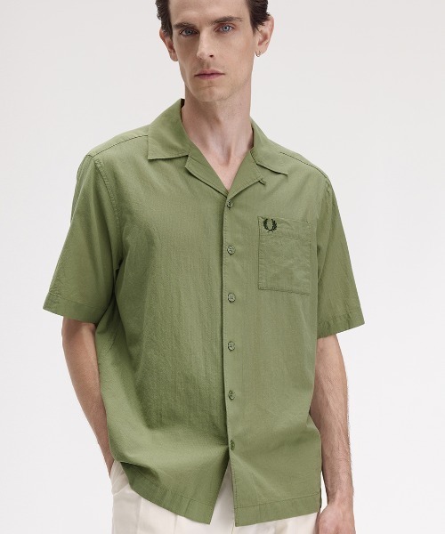 FRED PERRY シャツ Lightweight Texture Revere Collar Shirt