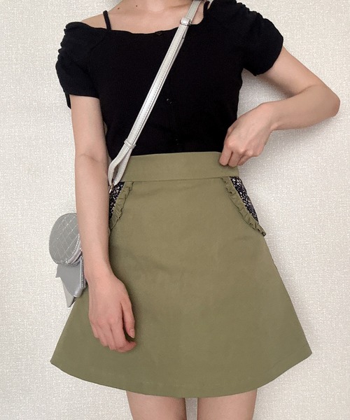 INTER FACTORY（インターファクトリー） スカート 花柄ポケットの