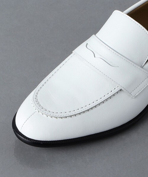 UNITED ARROWS レザーローファー ホワイト38 UNITED ARROWS（ユナイテッドアローズ） ローファー レザー コイン