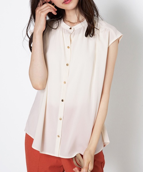 美品 カデュネ フレンチスリーブ サイルリボンブラウス オーバーサイズ レディース SIZE 36 (S) CADUNE 中古 quaranciel ブラウス シャツ quaranciel:「洗濯機可能」フリル