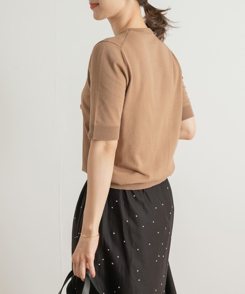 「URBAN RESEARCH DOORS」 半袖ニット MEDIUM ブラック レディース URBAN RESEARCH DOORS 「URBAN DOORS」 半袖ニット MEDIUM