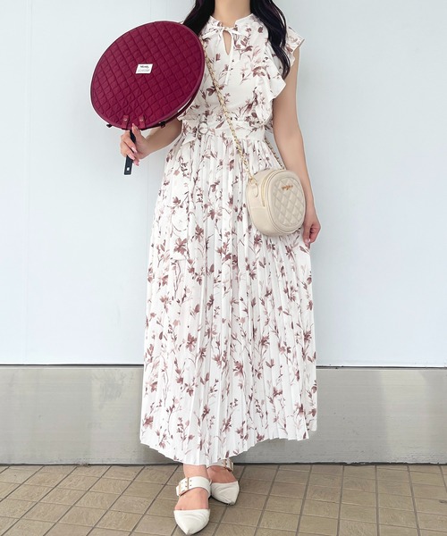 新品✨値下げ❗  ノースリーブ 花柄 ワンピース サイズ4 apres jour（アプレジュール） ワンピース ノースリーブ花柄ワンピース