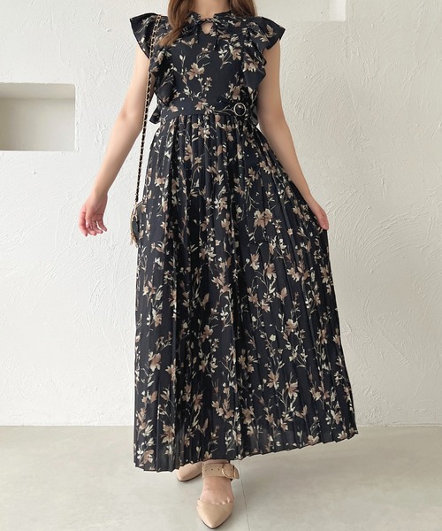 apres jour（アプレジュール） ワンピース ノースリーブ花柄ワンピース