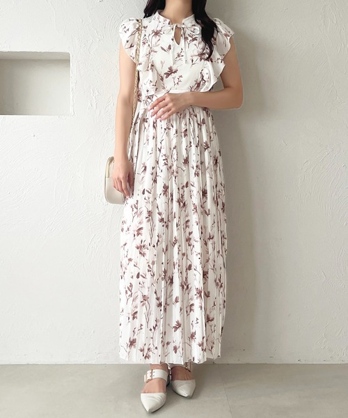 apres jour ワンピース ノースリーブ花柄ワンピース「ZOZOTOWN