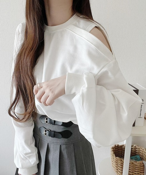 chesty オープンショルダートップス tシャツ オープンショルダースウェット レディース : ZOZOTOWN Yahoo