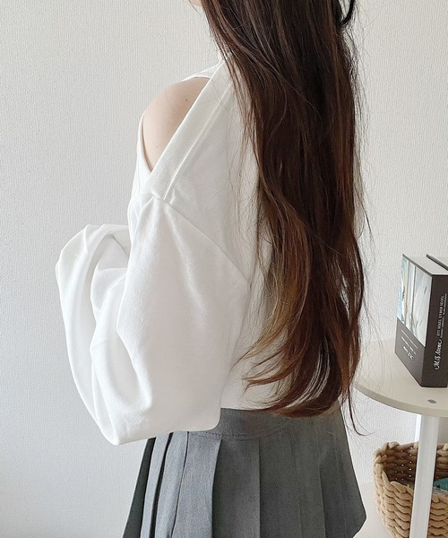 tシャツ オープンショルダースウェット レディース : ZOZOTOWN Yahoo