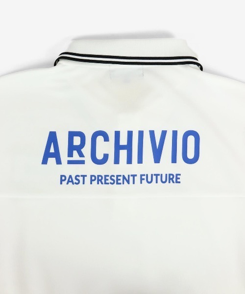 archivio ポロシャツ 「MENS」UV冷感ライン襟長袖ポロシャツ「2024年