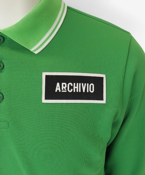 archivio（アルチビオ） ポロシャツ 「MENS」UV冷感ライン襟長袖
