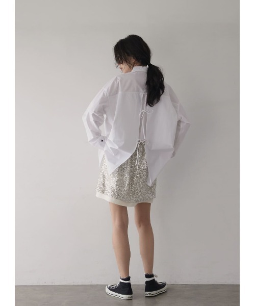 【専用】コエル　レースビッグシャツ　新品　未使用 COEL（コエル） ブラウス シャツ ネクタイ付きビッグシャツ レディース