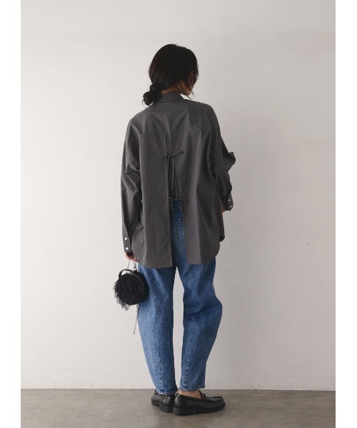 【専用】コエル　レースビッグシャツ　新品　未使用 COEL（コエル） ブラウス シャツ ネクタイ付きビッグシャツ レディース