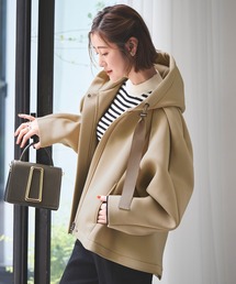 ✨極美品 リヴドロワ ウールライク ジャージ ポンチョコート フード  パーカー ✨極美品 リヴドロワ ウールライク ジャージ ポンチョコート