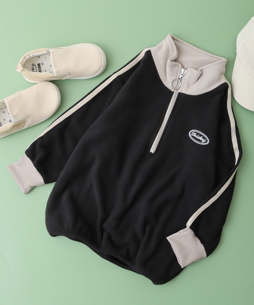 KRYclothing ハーフジップトレーナー FUSINKAN サイドライン FUNALIVE トレーナー サイドライン フリースハーフジップ