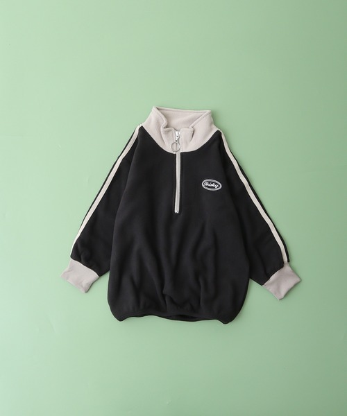 KRYclothing ハーフジップトレーナー FUSINKAN サイドライン サイドライン ハーフジップ トップス ストリート 韓国 ck5312
