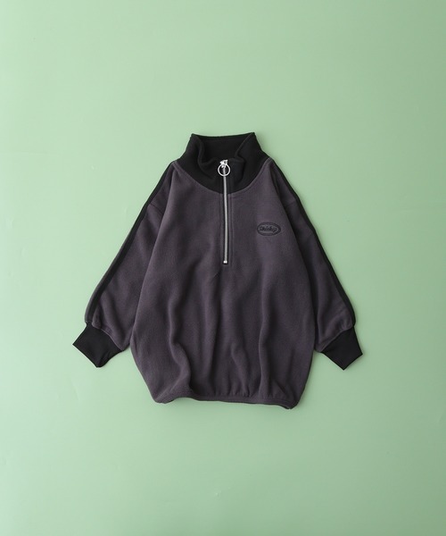 KRYclothing ハーフジップトレーナー FUSINKAN サイドライン FUNALIVE トレーナー サイドライン フリースハーフジップ