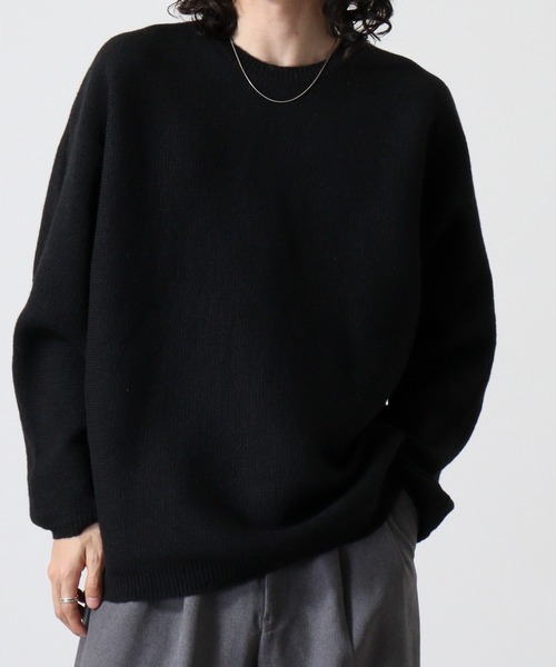 美品✨STONE  リブ編みニットセーター ブラック Sサイズ FUNALIVE セーター ニット WS select メランジミックス ミラノリブ編み