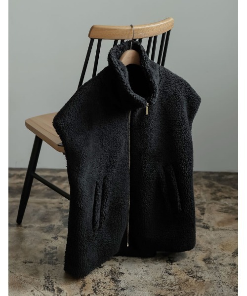 【限定値下げ】25AW UNDERCOVER 縮絨スタンドカラーベスト ブラック サイドスリットスタンドカラーベスト｜MEN｜251HAT30-059G｜AZUL BY