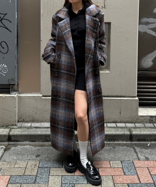 ACLENT（アクレント） コート アウター スタンドカラーシャギーロング