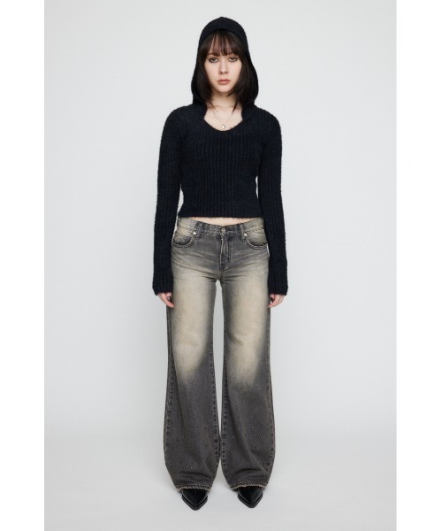 LAGUA GEM ジーンズ デニム デニムパンツ HEM STUDS フレア